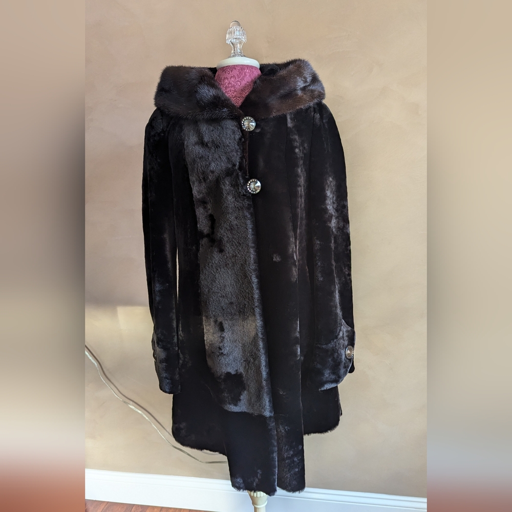 Russian Fur Coat Espresso Brown Elena Furs 42-44 US Size 6-8